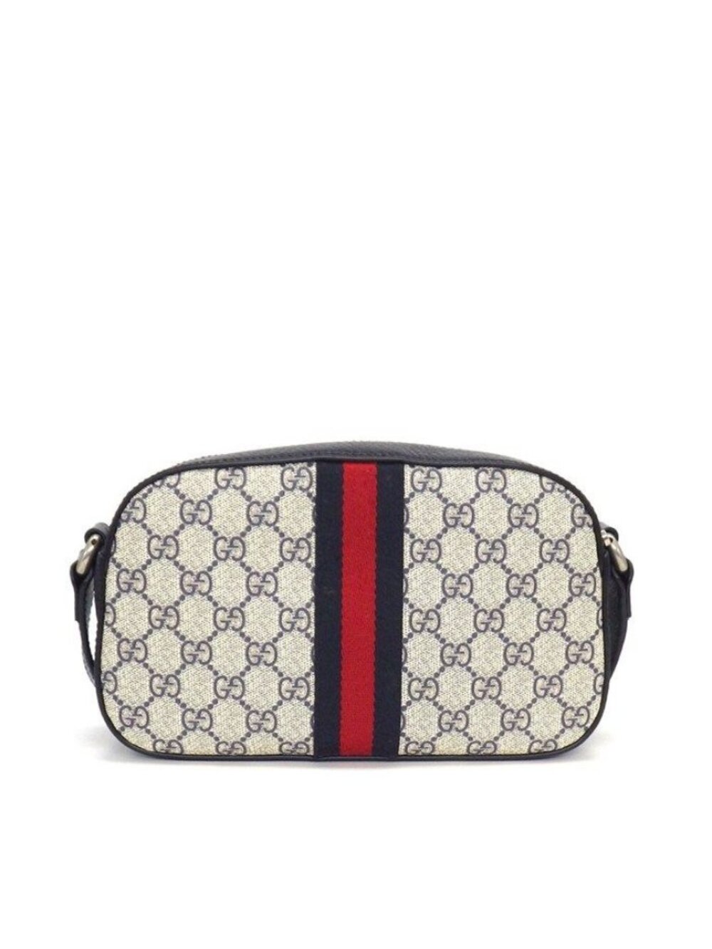 Gucci Shoulder Bag Ophidia Cross Beige Blue GG Supreme Canvas Leather - Picture 2 of 10